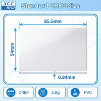 213 Tarjetas NFC Pasivas Tipo 2, PVC en Blanco, Memoria de 144 Bytes, UID de 7 Bytes, Contraseña de 32 Bits, Anti-Colisión, Compatibles con NFC