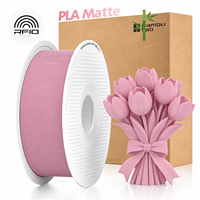 Filamen Printer 3D PLA Matte A1 Original 1.75mm 1kg Bambu lab Spool |   Permukaan Matte, Pengenalan RFID Cerdas, Bersertifikasi RoHS