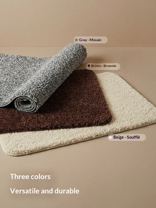 Alfombra de Baño Wuerdu Simple de Color Sólido, Antibacteriana, Absorbente, Antideslizante, de Microfibra de Poliéster, Alfombra para Puerta, Nuevo Estilo 2025 - Product Image 4