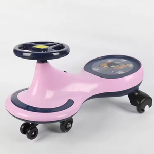 Voiture à bascule électrique jaune pour bébé, vélo pour tout-petit, combinaison durable en plastique et métal - Product Image 2