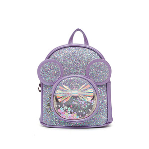 Nouveau <span class=keywords><strong>sac</strong></span> à <span class=keywords><strong>dos</strong></span> pour enfants à la mode avec un design mignon <span class=keywords><strong>Mickey</strong></span> Princess, <span class=keywords><strong>sac</strong></span> en PU à paillettes avec oreilles rondes et nœud pour filles - Product Image 1
