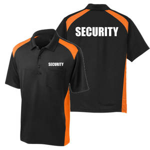 T-shirts de sécurité en polyester, uniforme de portier et de gardien de <span class=keywords><strong>corps</strong></span>, vêtements de travail, polo unisexe, performance sportive, polo personnalisé avec logo - Product Image 1