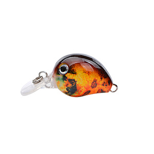 Señuelo de plástico duro de 3.3cm con manivela, para pesca de lubina, de lanzamiento largo, con cuentas de sonido, de ABS impreso, con anzuelos blandos artificiales, para lago, directo de fábrica - Product Image 6