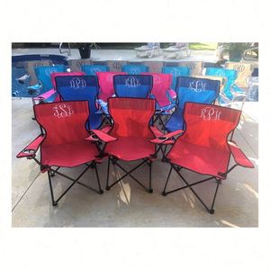 Wholesale Portable Foldable Chair Custom Logo Folding Fishing Beach <b>Camping</b> Chair with Arm Rest <b>Cup</b> Holder - Product Image 5