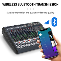 Table de mixage audio TNH BT12 BT10 10/14 canaux avec effet compresseur USB BT + 48V enregistrement groupement PAD double 7 bandes