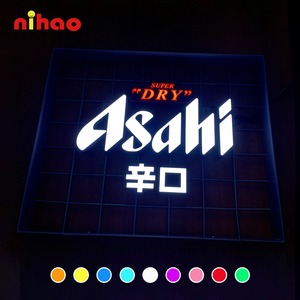 NIHAO Enseigne lumineuse Halo facile à installer en acier inoxydable pour enseigne ouverte, café, salon de coiffure, vitrine - Product Image 1