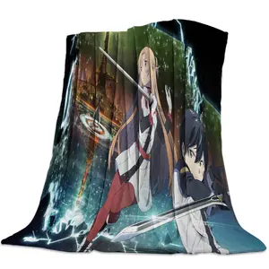 Cobertores de arte de espada de anime personalizado, cobertores grossos