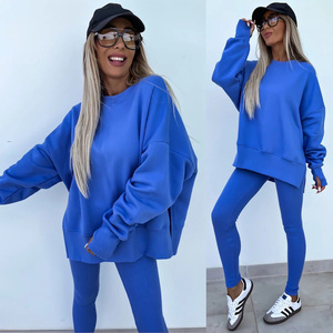 Conjuntos de Leggings para Mujer, Ropa Deportiva, Pantalones Ajustados y Sudadera Holgada, Traje de Entrenamiento de Dos Piezas - Product Image 2