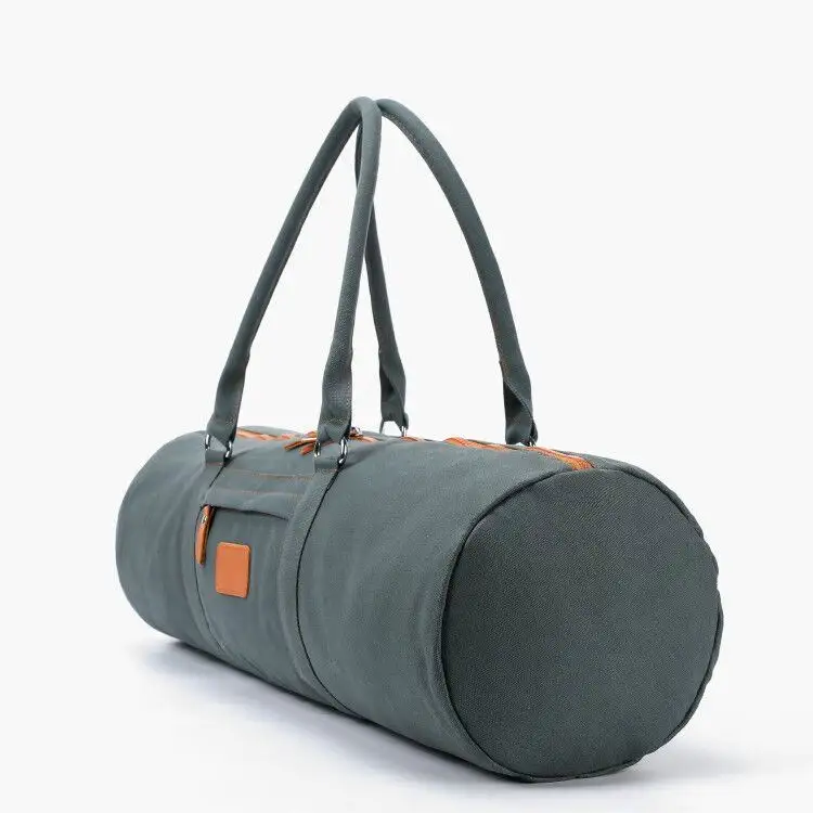 Set Yoga Mat Bag und Strap-Tragen aller Größen Yoga Mat-Handgemachte Bio-Baumwolle-Große Cargo-Tasche Cooler Rucksack-orange