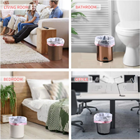 Sacs poubelles écologiques biodégradables durables avec poignée et cordon de serrage en matériau HDPE/LDPE/amidon de maïs personnalisables