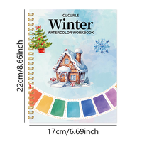 Cahier de peinture à l'aquarelle pour la peinture de fleurs - Livre de coloriage spécialisé pour débutants, papier de qualité supérieure, cahier d'art pour la pratique, personnalisé