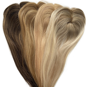 Topper pour femme noué à la main, cheveux humains Remy 100% de haute qualité, styles personnalisés usine Qingdao, Topper pour femme en dentelle HD - Product Image 1