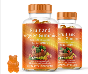 Toptan OEM/ODM yeşil Superfoods ispanak brokoli ve pancar kök meyve ve sebze bitkisel takviyesi ile Gummies - Product Image 2
