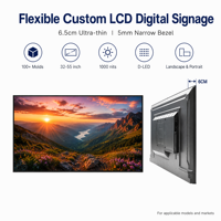 Pantalla LCD Digital de Publicidad para Interiores de 32/43/50/55/65 Pulgadas, Reproductor Multimedia HD Android, Pantalla de Pared LCD para Restaurantes y Tiendas Minoristas