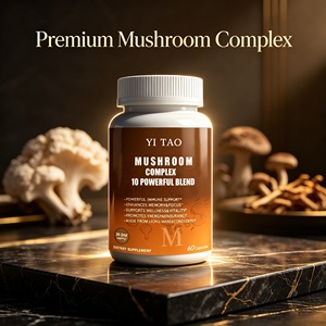 OEM mushroom extract capsules can enhance the immune system and help maintain daily concentration. Mushroom 10-in-1 Capsules - Product Image 2