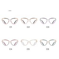 Gafas de Lectura para Mujer con Armazón Metálico Original de Alta Gama, Diseño de Ojo de Gato, Protección Anti Luz Azul