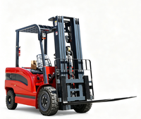 Forklift Elektrik CE Bersertifikat 1Ton 2Ton 3Ton, 4 Roda, Pengangkatan Hidrolik Otomatis Penuh, Baterai Asam Timbal, Pneumatik/Solid