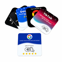 Support de bureau personnalisé en acrylique NFC avec plaque QR pour avis Google, idéal pour les magasins de détail et les réceptions d'hôtels
