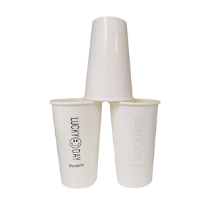 Chine En Gros personnalisé imprimé logo Biodégradable <span class=keywords><strong>Jetable</strong></span> tasse de papier écologique avec couvercle - Product Image 3
