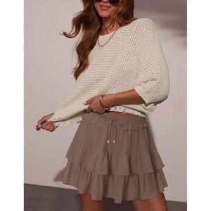 Jupe-short évasée en mousseline à volants superposés pour femme FOXA, taille élastique, idéale pour le golf, le tennis et les tenues de campagne, à porter sous une jupe ou sous un pull - Product Image 3