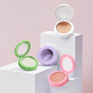 Custom logo Cheek Blush Packaging <b>Recycled</b> Plastic Cream Blush Container Empty Round Empty Blush <b>Box</b> - Product Image 1