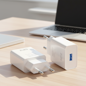 ज़ुज़ग थोक कस्टम 2.1a USB-A चार्जर 10w qc2.0 फायरप्रूफ वॉल फास्ट चार्जिंग प्लग शॉर्ट सर्किट सुरक्षा मोबाइल फोन - Product Image 1