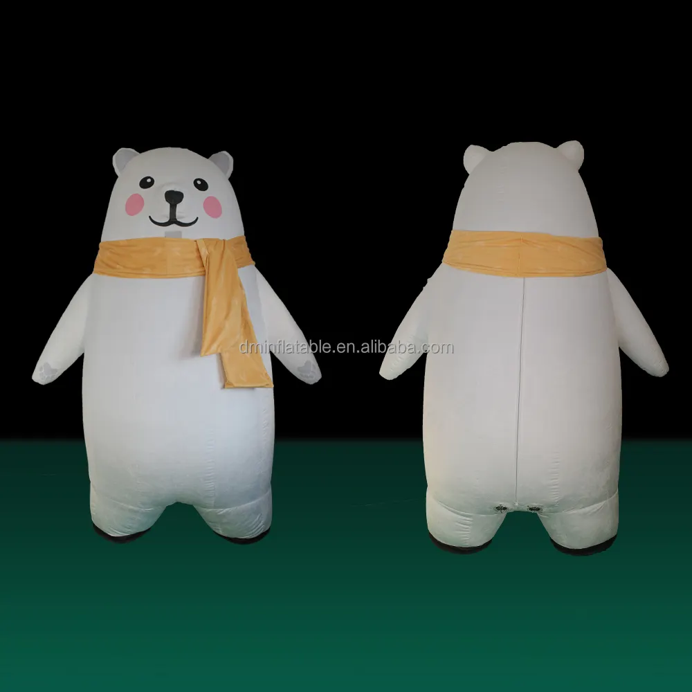 Costumi gonfiabili bianchi che camminano costume gonfiabile dell'orso polare della mascotte