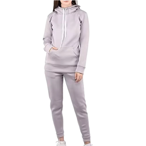 Nuevo diseño invierno sólido mujer chándal logotipo personalizado deporte Casual al aire libre cómodo 100% algodón - Product Image 1