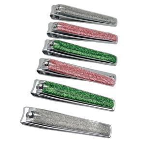 Ensemble de coupe-ongles à bord plat professionnel pour le soin des ongles, outil de pédicure, thème de Noël, résine scintillante, coupe-ongles en résine - Product Image 1