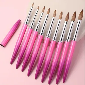 1PCS Kolinsky Hair Nail Art <b>Brush</b> Acrylic UV Gel Carving Pen <b>Brush</b> Liquid Powder DIY Nail Painting Drawing Tools Size 2-18 - Product Image 5