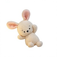 Adorable Coussin Lapin en Peluche Doux, Jouet en Forme de Lapin Bonbon au Lait, Poupée en Coton PP, Cadeau pour Enfants et Adultes