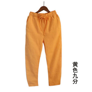 XW7324 <span class=keywords><strong>Pantaloni</strong></span> Estivi in Cotone e <span class=keywords><strong>Lino</strong></span> per <span class=keywords><strong>Donna</strong></span>, Casual con Coulisse, Gamba Larga, Vendita Calda con Tasche, <span class=keywords><strong>Pantaloni</strong></span> Lunghi - Product Image 6