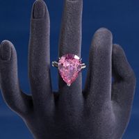 Bague de luxe haut de gamme TIANSHE pour femme, avec cristaux colorés et zircon, bague de princesse pour mariage, bijoux en gros