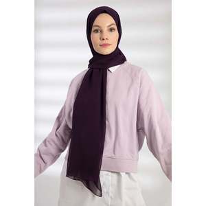 Châle en mousseline - Violet Aubergine - Violet Aubergine - Product Image 3