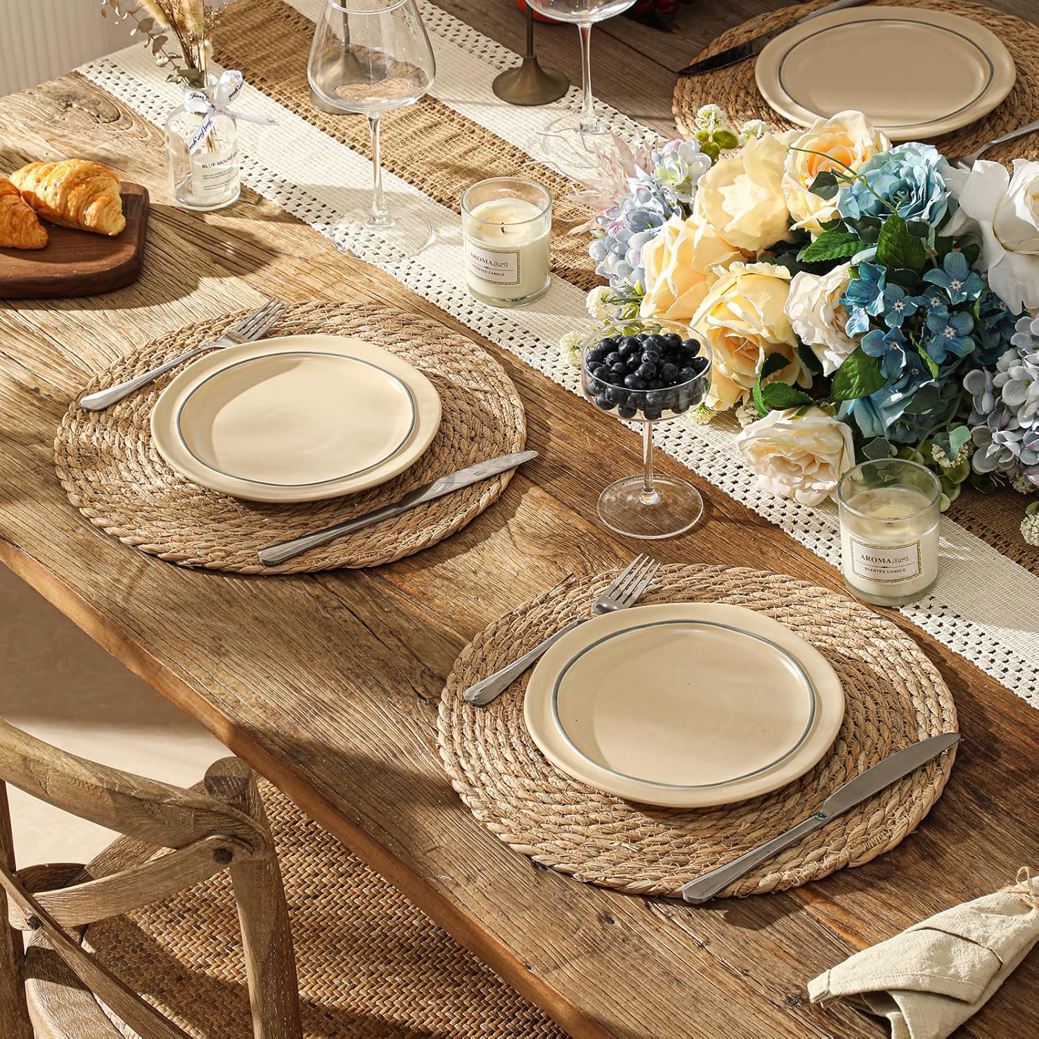 Rattan Charger Charger Dining Wicker Charger Plates Bulk Wholesale