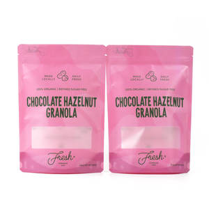 Personnalisé imprimé réutilisable durable collation alimentaire noix <span class=keywords><strong>quinoa</strong></span> feuille d'aluminium doypack céréales fruits secs emballage mylar sac avec fenêtre - Product Image 3