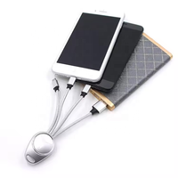 Kabel pengisi daya USB C ke Usb C, hadiah promosi kustom kabel USB portabel Mini Logo kustom kabel pengisian daya LED 4 dalam 1