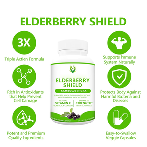 Capsules de Sureau à Marque Blanche 3X Vitamine C Extrait d'Échinacée pour Renforcer l'Immunité Capsules de Fruit de Sureau - Product Image 4