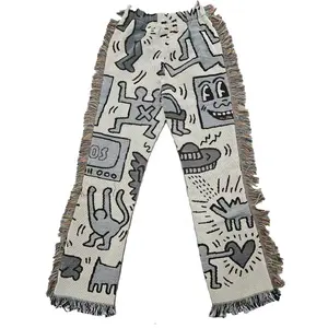 2023 nueva llegada Casual personalizado tapiz pantalones hombres manta pantalones Unisex Streatwear