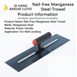 Llana Trapezoidal de Alta Calidad Pental, Esquina Redondeada, Acero Inoxidable con Mango de Hormigón para Acabado Plano de Paredes - Product Image 2