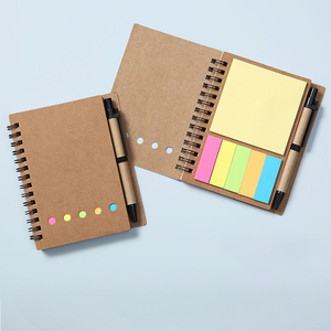 Custom Logo Combination Portable Paper Cover Sticky Note <b>Notepad</b> with Multifunctional Advertising Spiral Binding for Gift - Product Image 1