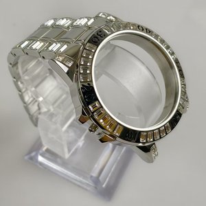 Elegante y Lujoso Conjunto de Caja y Correa de Acero Inoxidable 316L con 72 Piedras CZ Exquisitamente Incrustadas, Resistente al Agua 3ATM, Compatible con Movimiento de Tamaño 10/<span class=keywords><strong>2</strong></span>/1 - Product Image 5