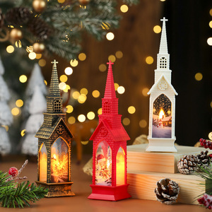 Cross-<b>border</b> decorative Christmas lights, illuminated house and church-shaped night lights, electronic candle lights, Christmas - Product Image 2