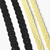 Bande élastique ajourée en nylon tricoté avec dentelle crochetée pour lingerie, soutien-gorge, culottes et couture