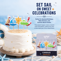 Bougies de gâteau en forme de bateau aux couleurs vives, vente chaude, directement de l'usine, pour décorations de fête d'anniversaire d'enfants sur la plage en été