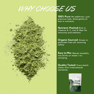 Bán buôn nước giải khát hòa tan chiết xuất mỏng rau hữu cơ Superfood tiêu hóa nước trái cây Cải xoăn bột cho sức khỏe người lớn - Product Image 3