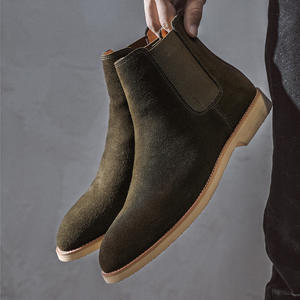 Bottes pour hommes en cuir véritable, bottes <span class=keywords><strong>Chelsea</strong></span> pour hommes, vente en gros - Product Image 3