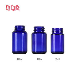 Botella de Vidrio Azul Personalizable de 100ml - 750ml con Tapa Electrochapada en Oro y Plata y Serigrafía para Empaquetado de Marca - Product Image 3