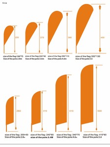 Ngoài trời Tùy Chỉnh in Windproof Giọt Nước Mắt lông cờ bền nhôm in kỹ thuật số bãi biển promo sử dụng Hot Bán giá thấp - Product Image 6