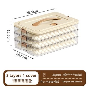 투명 다층 식품 보관함 휴대용 주방 만두 정리함 냉장고 신선 보관 용기 - Product Image 5
